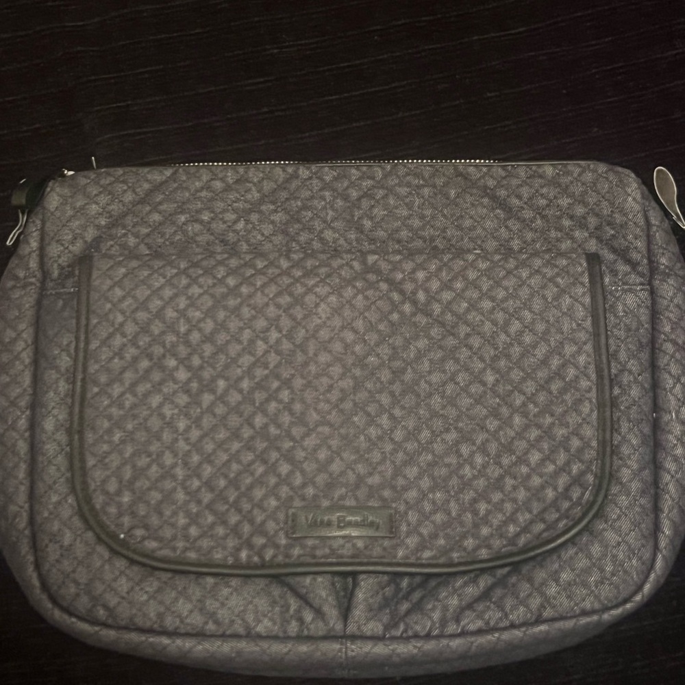 Vera Bradley Quilted Black Denim Clutch/Organizer Bag